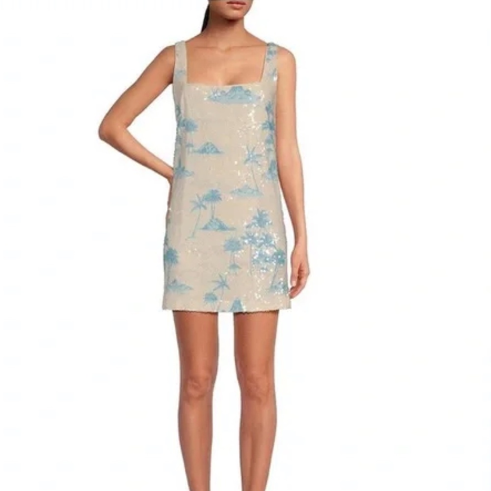 Gianni Bini x DANNIJO Twiggy Sequin Palm Tree Dress